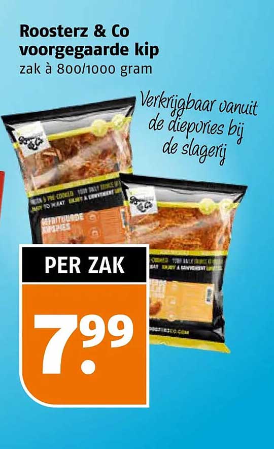 Roosterz & Co voorgaarde kip zak à 800/1000 gram