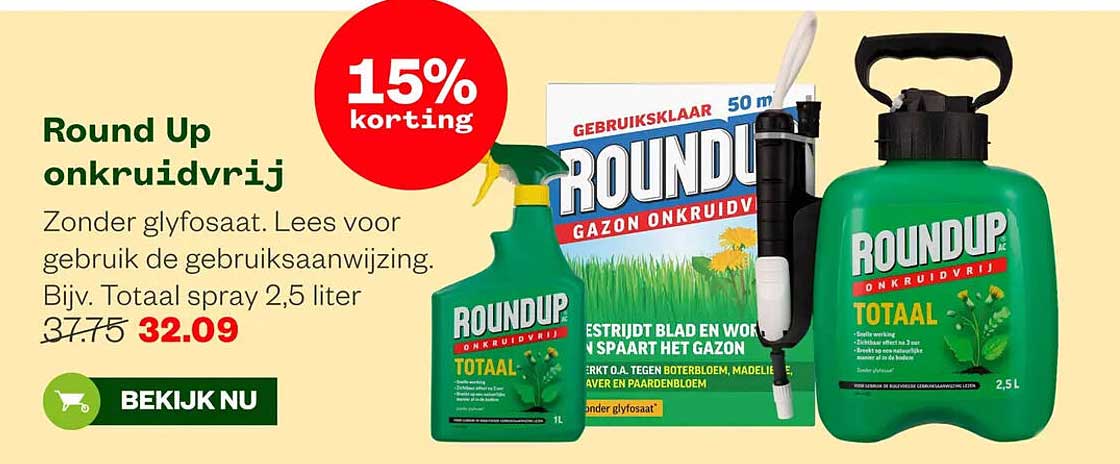 Round Up onkruidvrij