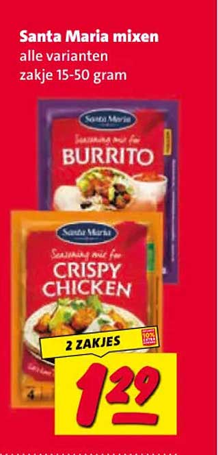 Santa Maria mixen alle varianten zakje 15-50 gram 2 zakjes