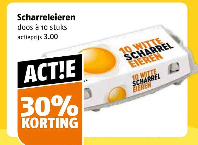 Scharreleieren doos à 10 stuks actieprijs 3.00 30% KORTING