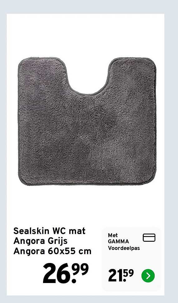 Sealskin WC mat Angora Grijs Angora 60x55 cm