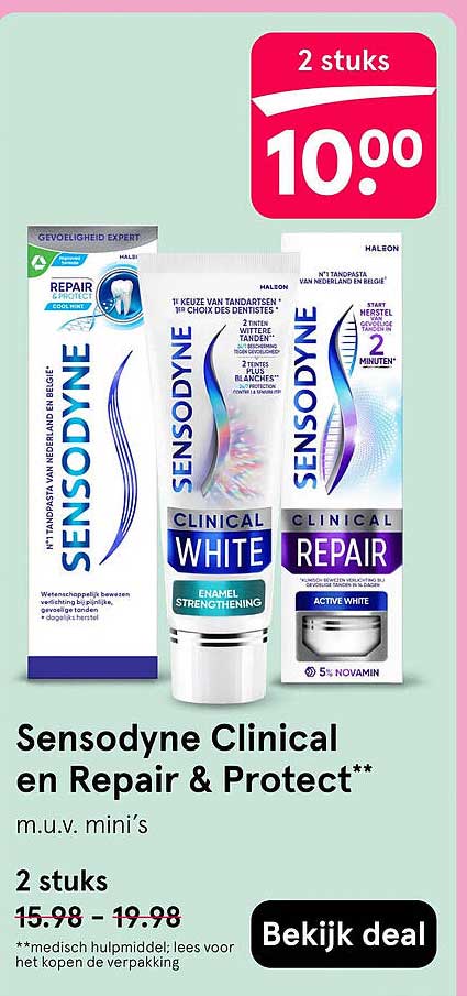 Sensodyne Clinical en Repair & Protect**