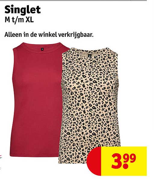 Singlet M t/m XL