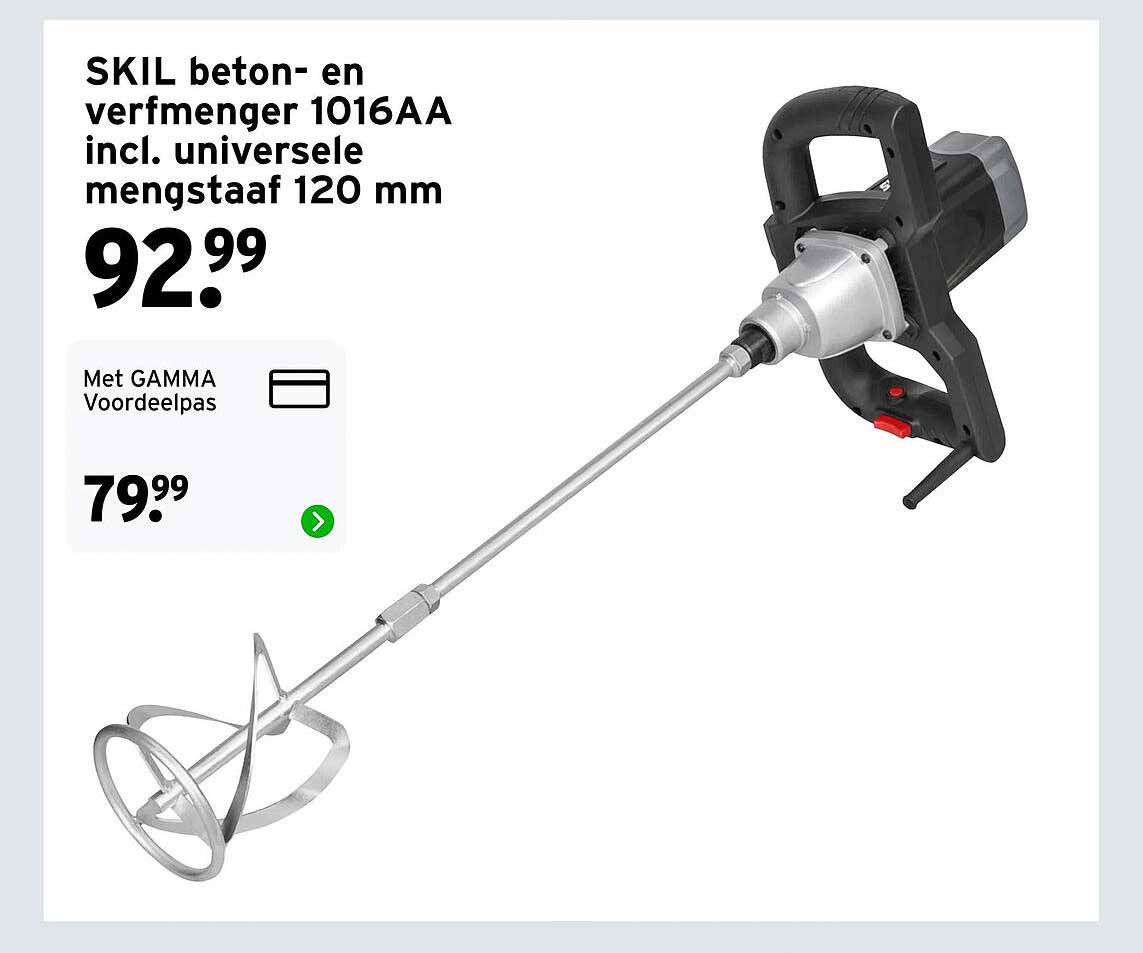 SKIL beton- en verfmenger 1016AA incl. universele mengstaaf 120 mm