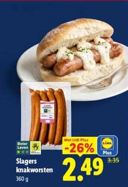 Slagers knakworsten -26%