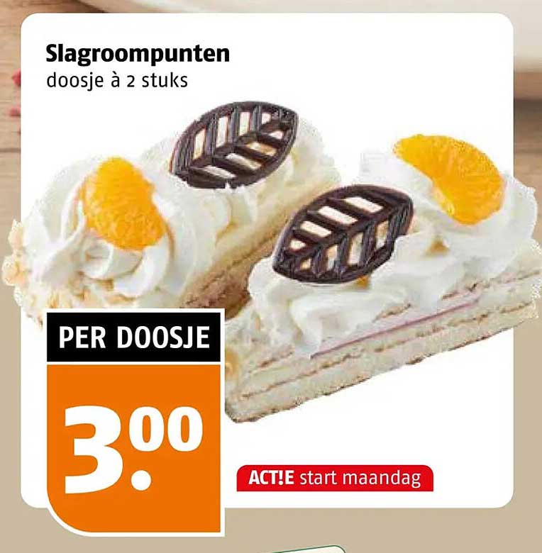 Slagroompunten doosje à 2 stuks