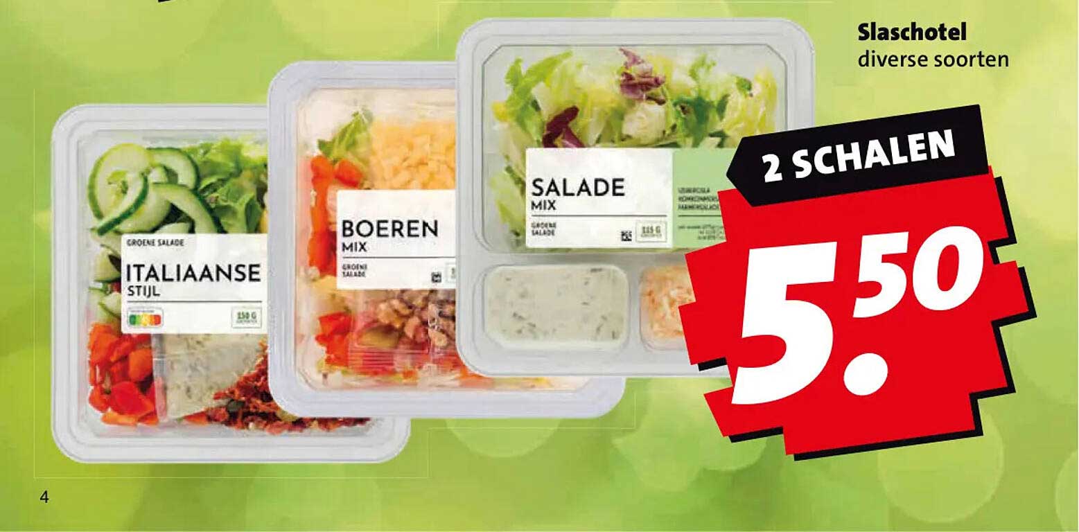 Slaschtotel diverse soorten 2 SCHALEN