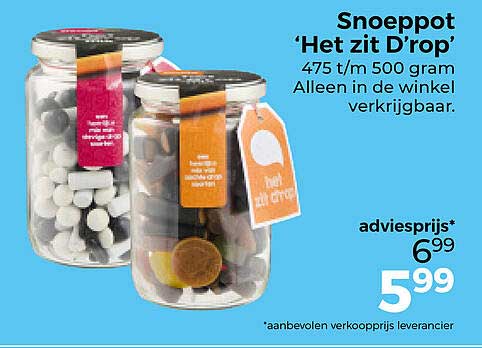 Snoeppot ‘Het zit D’rop’