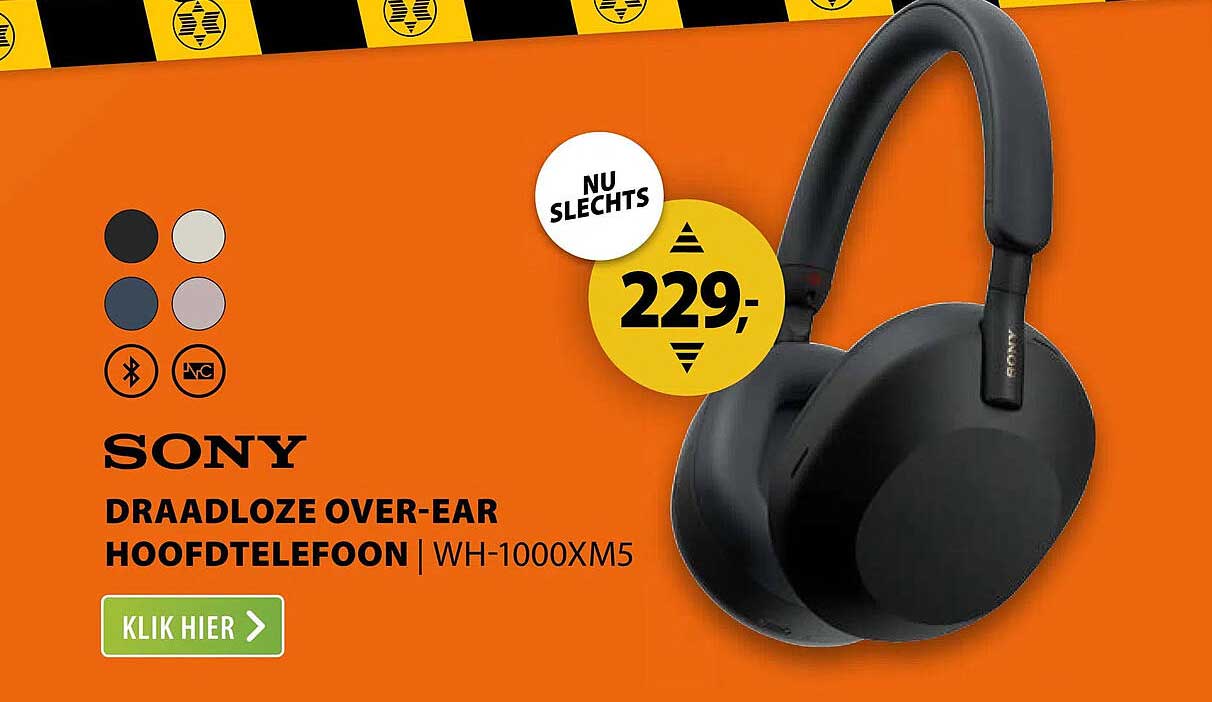 SONY DRAADLOZE OVER-EAR HOOFDTELEFOON | WH-1000XM5