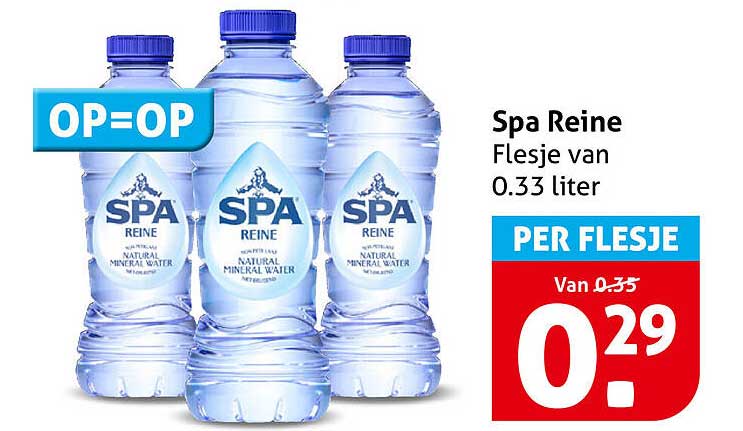 Spa Reine Flesje van 0.33 liter PER FLESJE