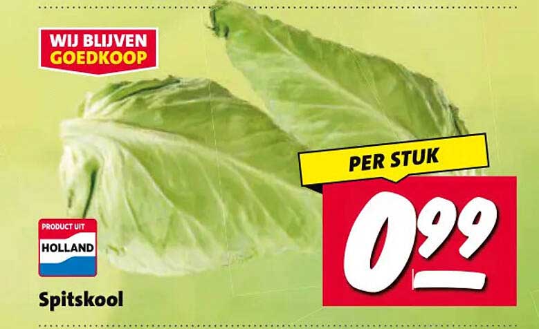 Spitskool PER STUK