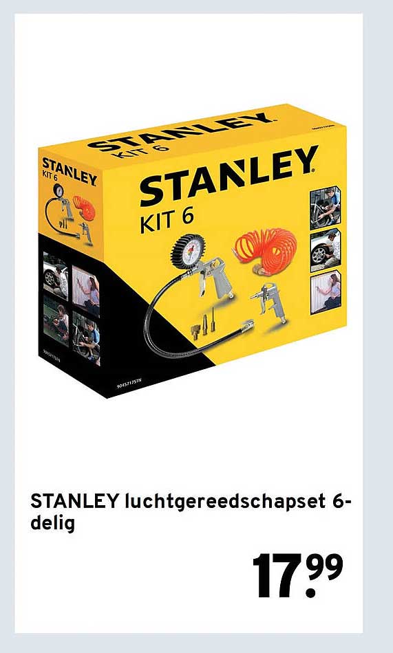 STANLEY luchtgereedschapset 6-delig