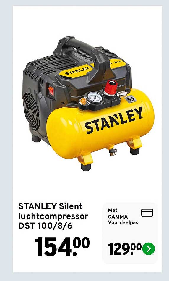 STANLEY Silent luchtcompressor DST 100/8/6