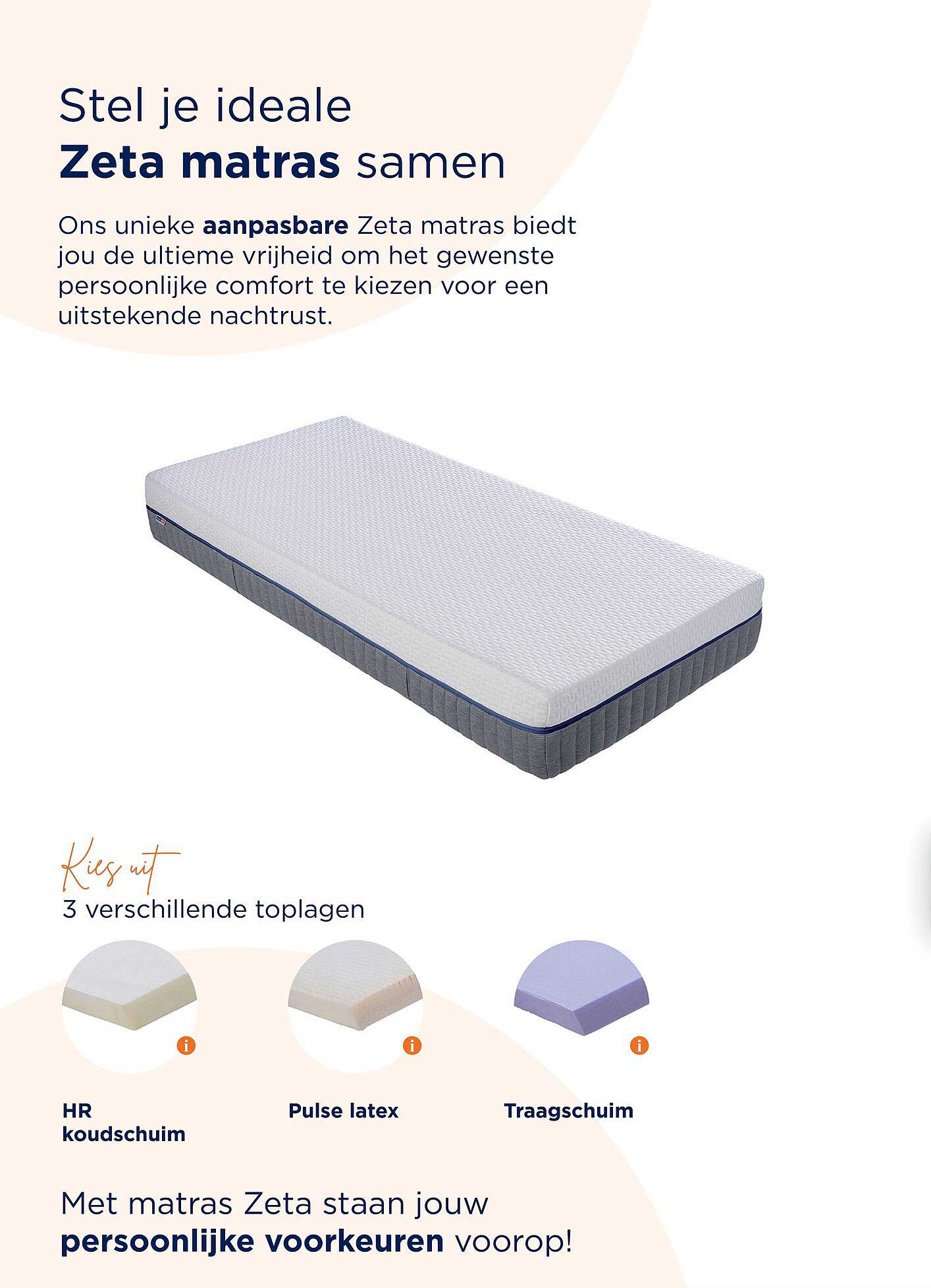 Stel je ideale Zeta matras samen