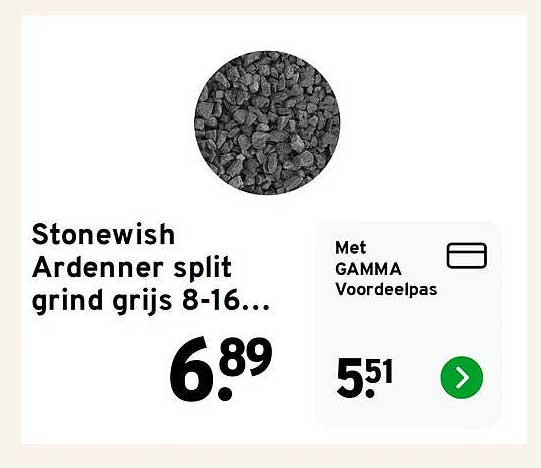 Stonewish Ardenner split grind grijs 8-16...