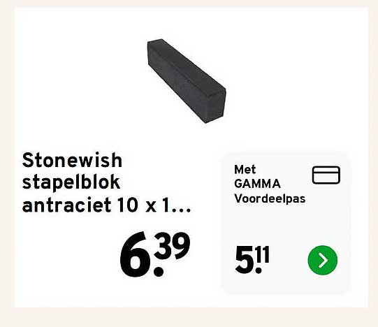Stonewish stapelblok antraciet 10 x 1...