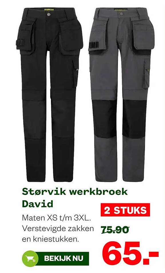 Størvik werkbroek David 2 STUKS