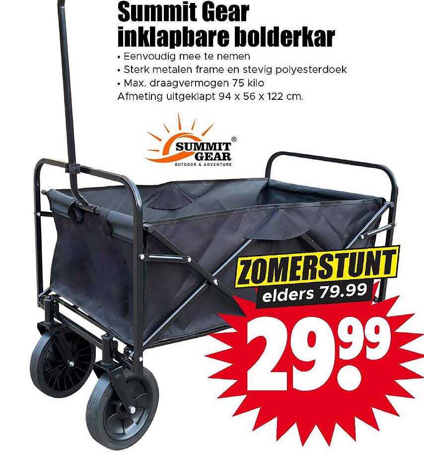 Summit Gear inklapbare bolderkar ZOMERSTUNT