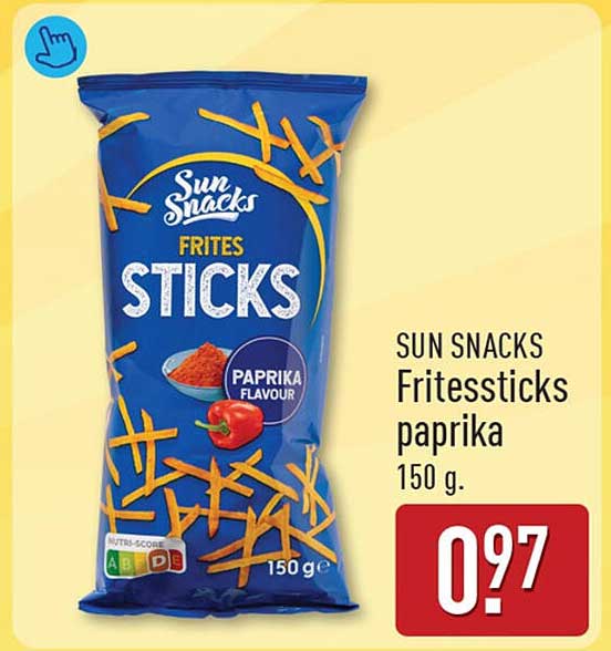 SUN SNACKS Fritesssticks paprika 150 g.