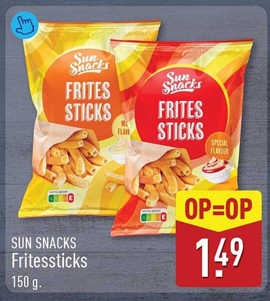 SUN SNACKS Fritessticks 150 g. OP=OP