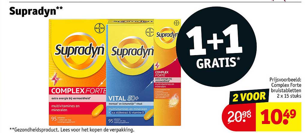 Supradyn** 1+1 gratis*