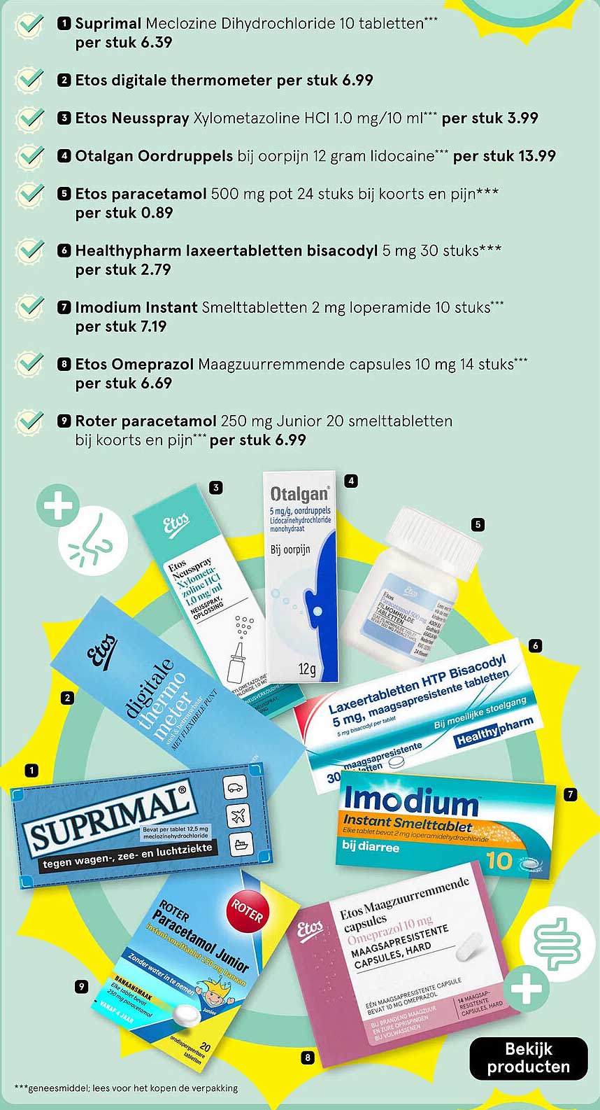 Suprimal Meclozine Dihydrochloride 10 tabletten