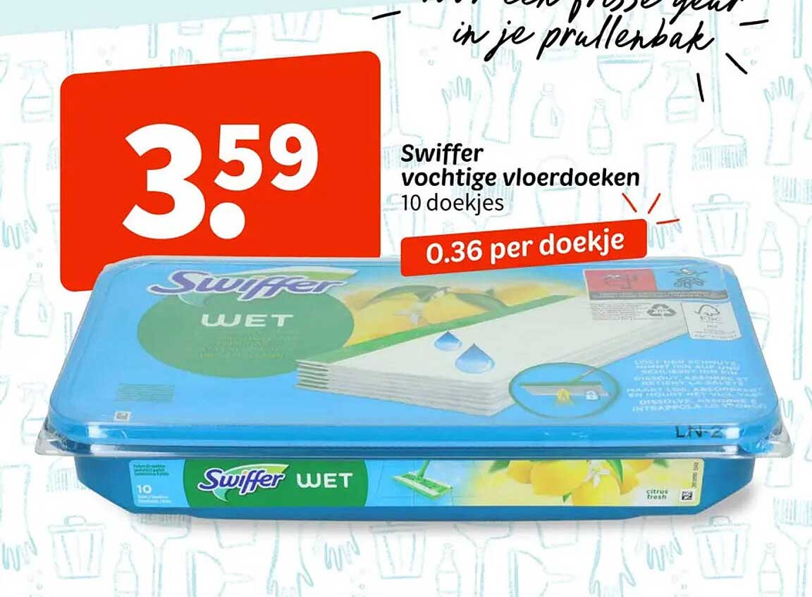 Swiffer vochtige vloerdoeken 10 doekjes