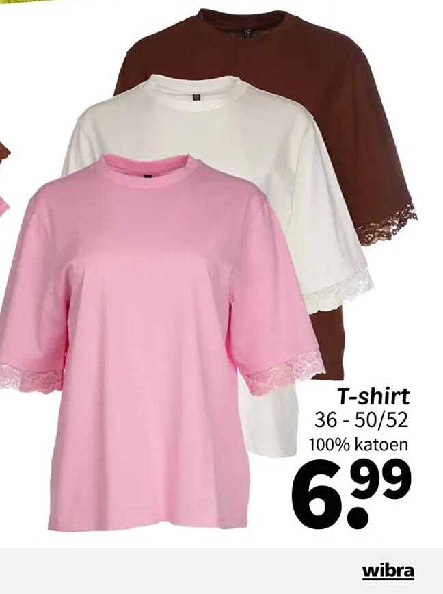 T-shirt 36 - 50/52 100% katoen