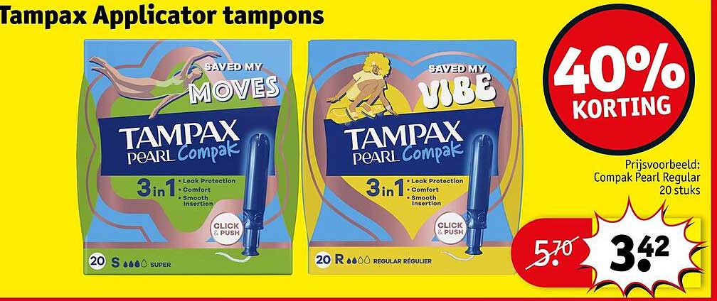 Tampax Applicator tampons 40% korting