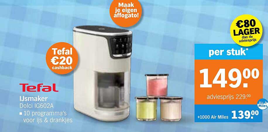 Tefal IJs­maker Dolci IG602A Maak je eigen affogato!