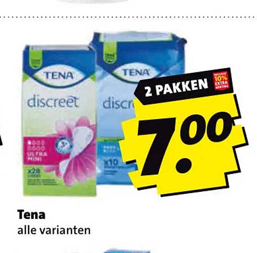 Tena alle varianten 2 pakken