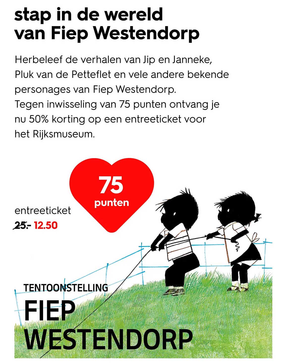tentoonstelling Fiep Westendorp 75 punten entreeicket