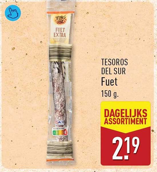 TESOROS DEL SUR Fuet 150 g. DAGELIJKS ASSORTIMENT
