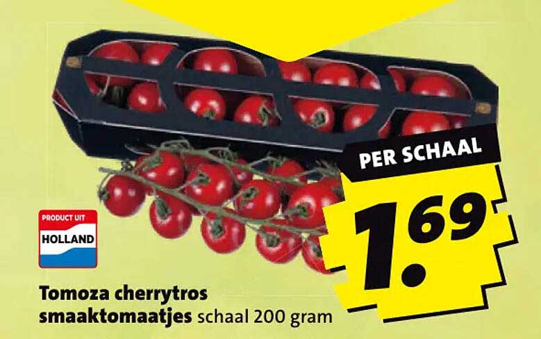 Tomoza cherrytros smaaktomaatjes schaal 200 gram