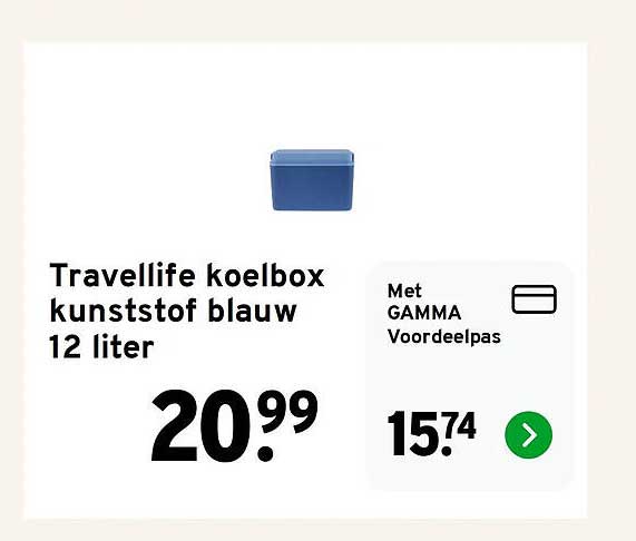 Travellife koelbox kunststof blauw 12 liter