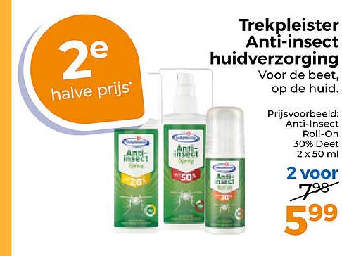 Trekpleister Anti-insect huidverzorging 2e halve prijs