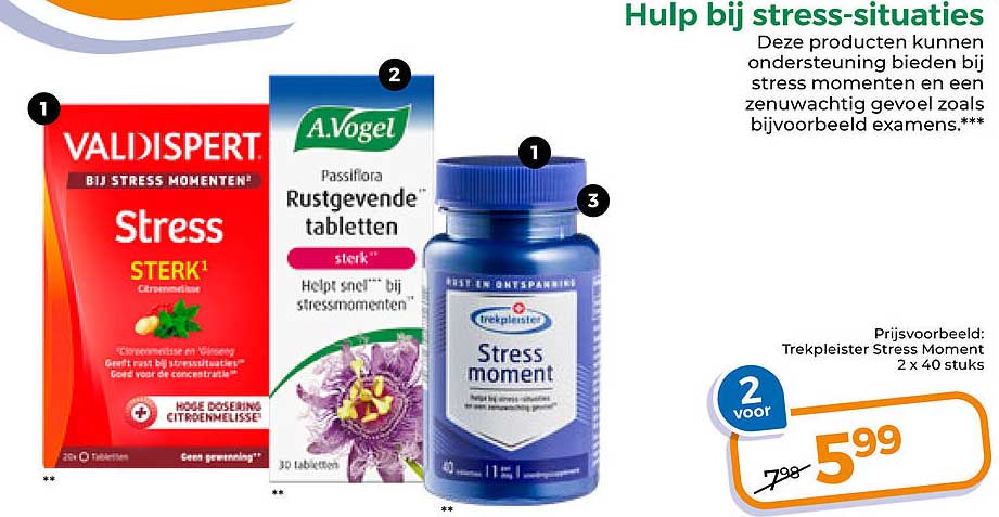 Trekpleister Stress Moment 2 x 40 stuks 2 voor