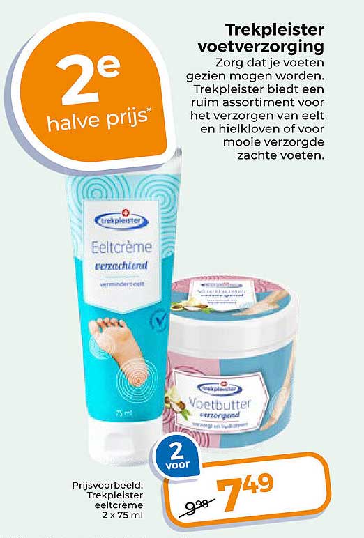 Trekpleister voetverzorging 2e halve prijs