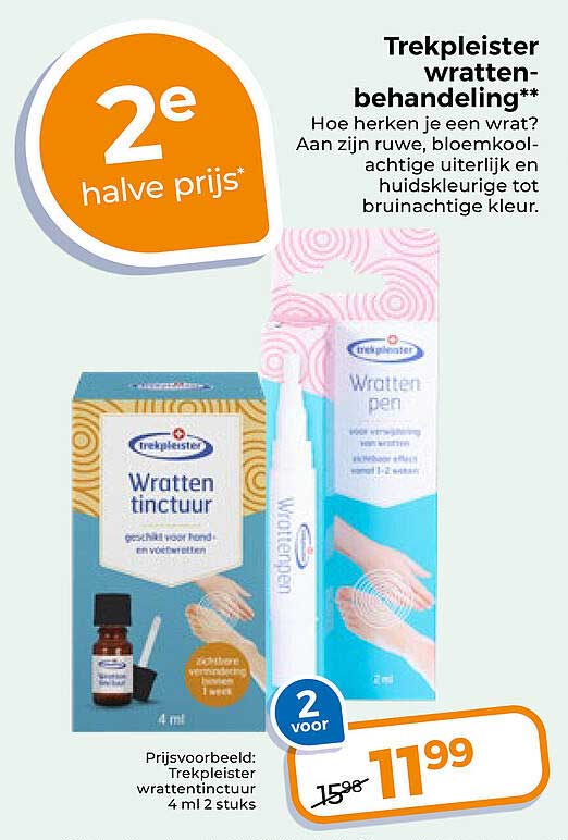 Trekpleister wrattenbehandeling** 2e halve prijs