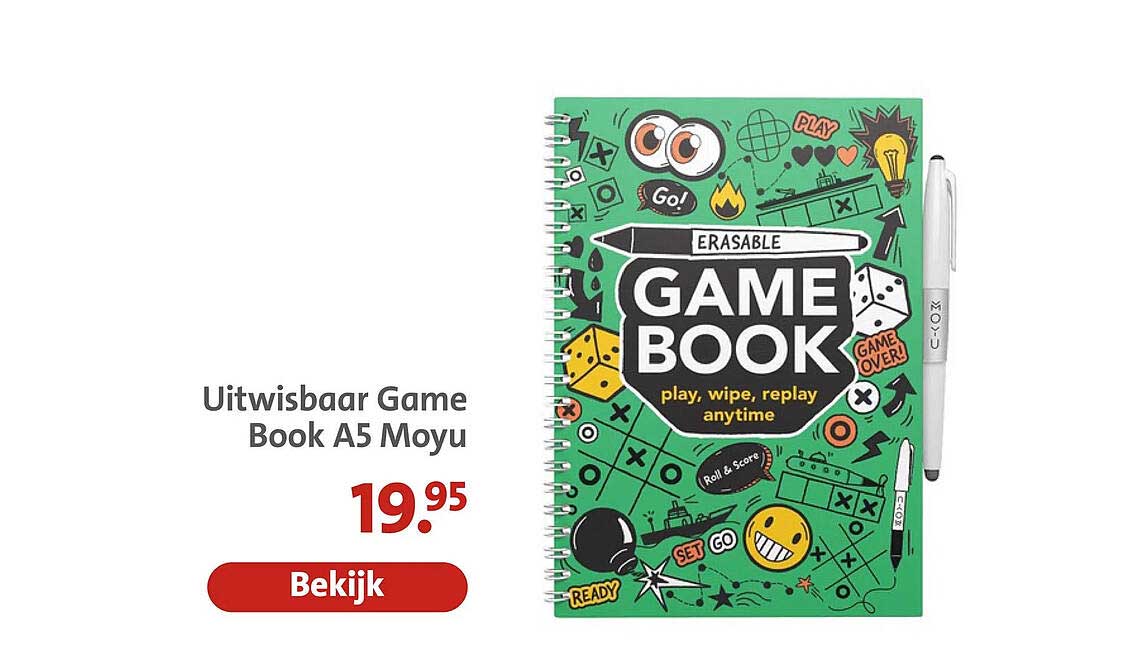 Uitwisbaar Game Book A5 Moyu