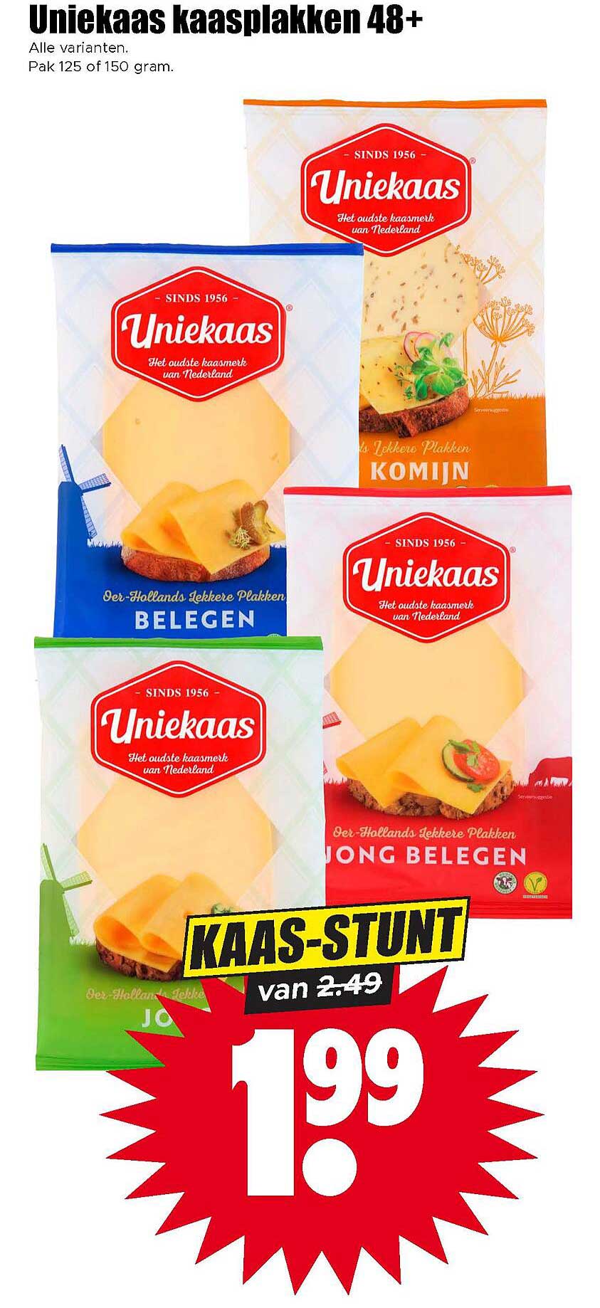 Uniekaas kaasplakken 48+