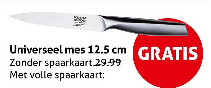 Universeel mes 12.5 cm GRATIS