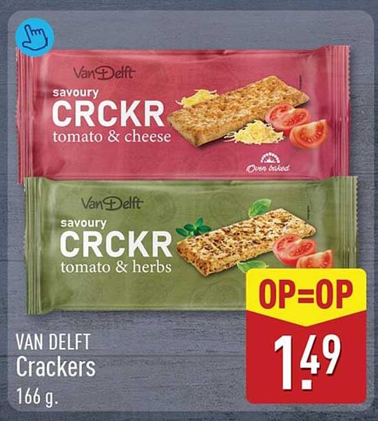 VAN DELFT Crackers 166 g. OP=OP