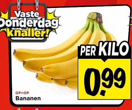 Vaste Donderdag knaller! Bananen PER KILO