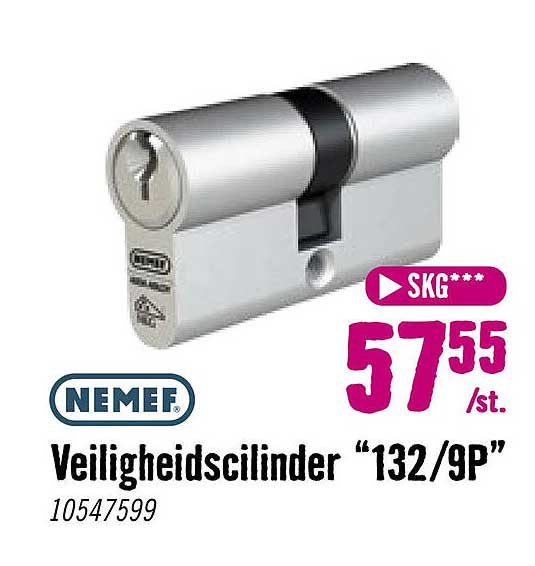 Veiligheidscilinder "132/9P" SKG***