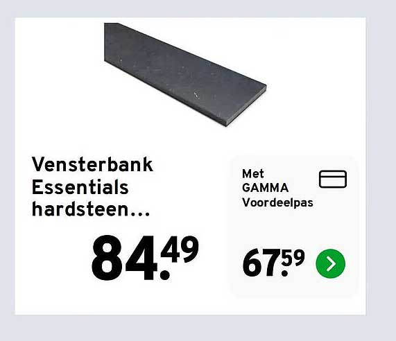Vensterbank Essentials hardsteen...