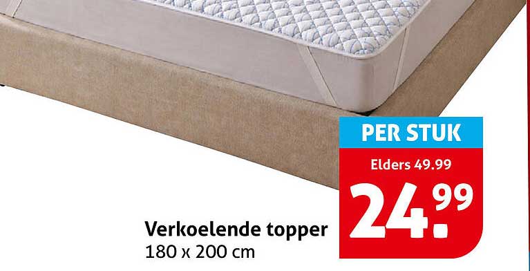 Verkoelende topper 180 x 200 cm