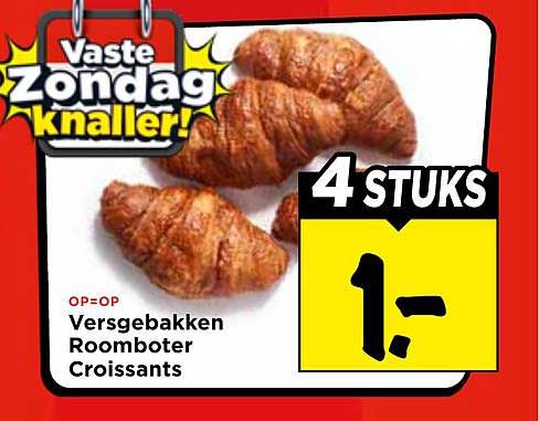 Versgebakken Roomboter Croissants 4 stuks