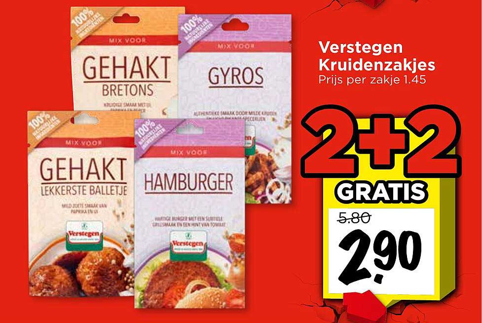 Verstegen Kruidenzakjes 2+2 gratis
