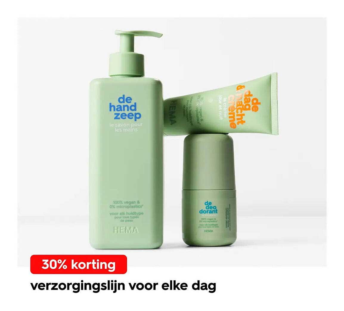 verzorgingslijn voor elke dag 30% korting
